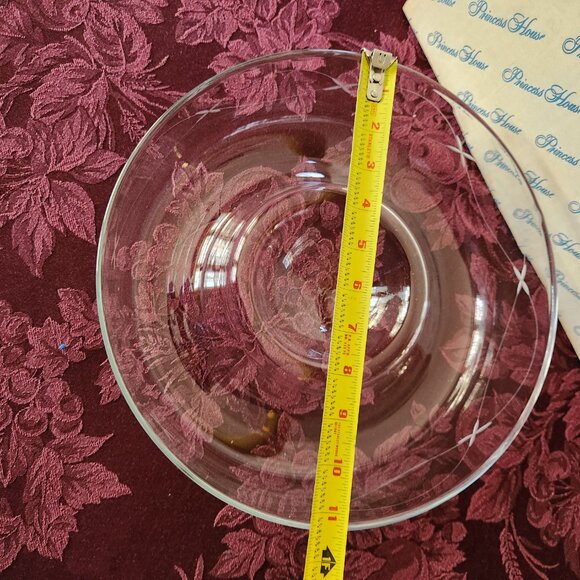 Princess House Heritage Hand Blown Vintage Chip N Dip Veggie Bowl Servewear 401 - Picture 2 of 7